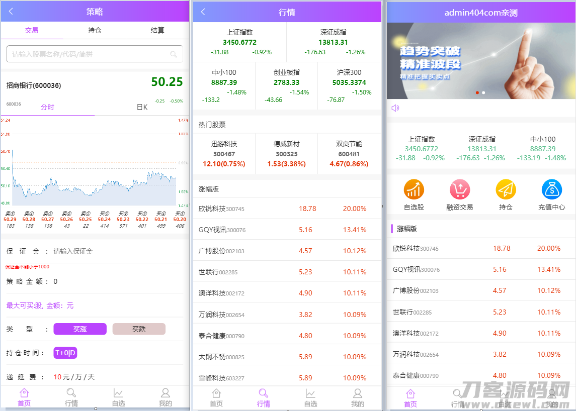 2021最新单手机版双融/金融系统 带静态推广官网-小狐狸资源网-